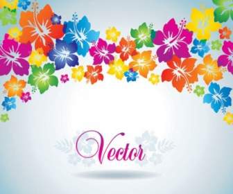Fleurs Colorées Vector Background