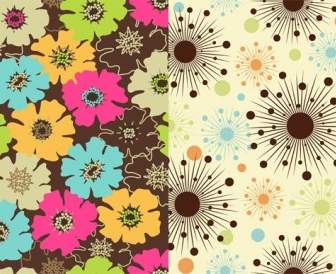 Colorful Flowers Vector Background