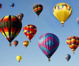 多彩的熱空氣氣球 Hq 圖片