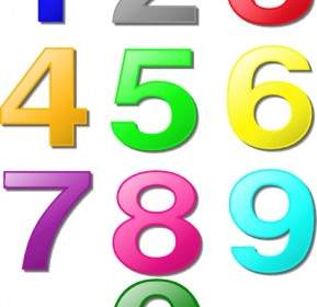 Colorful Numbers Clip Art