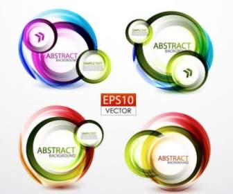 Colorful Ring Label Vector