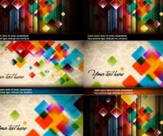 Colorful Vector Background Crystal Grid