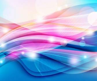 Colorful Wave On Light Background Vector Graphic