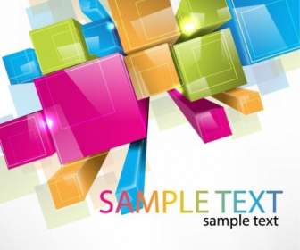 Colorfuld Cubes Vector Background