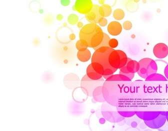 Colourful Circles On White Background