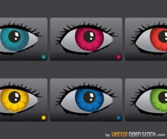 Vector De Ojos Colores