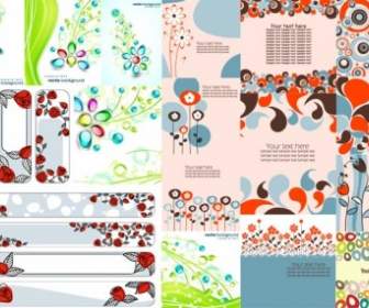 Combination Of Flower Theme Vector