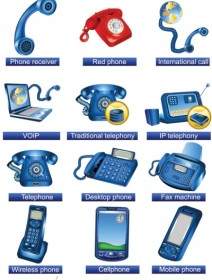 Communication Facilities Icons Vector