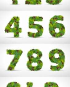 Composed Of Pine Numbers Vector