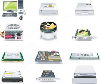 Computer And Accessories Icon Vector