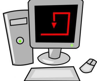 Computer Cartoon Desktop ClipArt