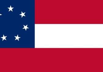 Gli Stati Confederati Della Bandiera America ClipArt