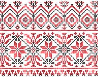 Consecutive Knitting Patterns Vector Background001