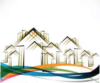 Bau- Und Immobilienrecht Einfache Federzeichnung Vektor