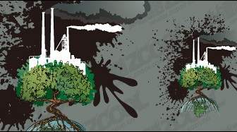 Contaminated Material Vector Illustration Of The Earth