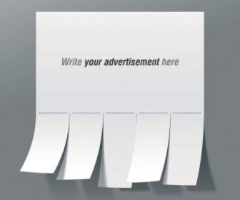 Convenient Advertising Paper Template Vector