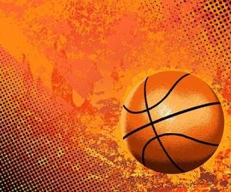 Cool Basketball And Background Elements Vector