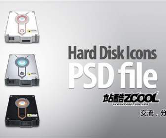 Cool Hard Disk Icon Psd Layered