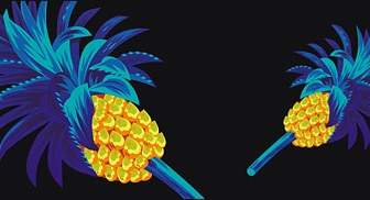Cool Pineapple Vector Material