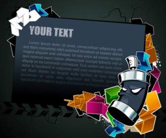 Cool Text Box Black Background Vector