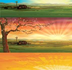 Countryside Scenery Vector