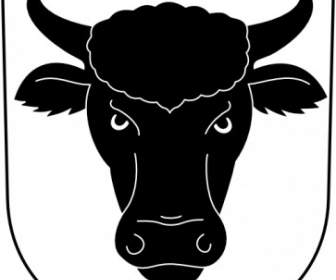 Vaca Toro Cuernos Wipp Urdorf Escudo Clip Art