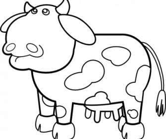 Cow Outline Clip Art