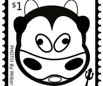 Mucca Timbro ClipArt