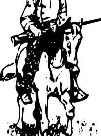 Cowboy On A Horse Clip Art