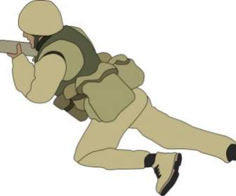 Crawlen Soldat ClipArt