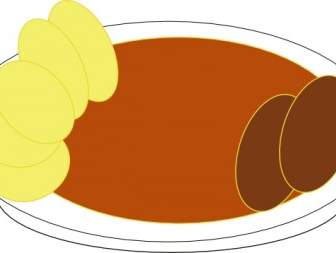 Cremige Tomaten-Suppe-ClipArt-Grafik