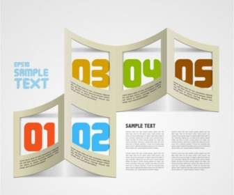 Creative Paper Folded Hollow Text Template Vector