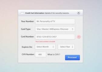 Credit Card Form Psd And Css