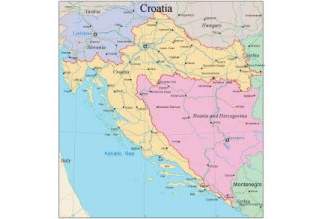 Vector De Mapa De Croacia
