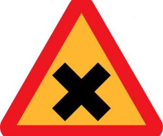 Cross Road Sign Clip Art