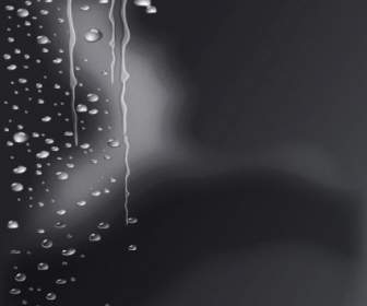 透明な水の滴のベクトル