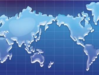 世界地図ベクトルの結晶質