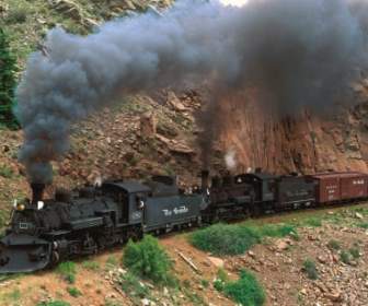 Cumbres I Tolteków Steam Pociąg Tapeta Colorado świata