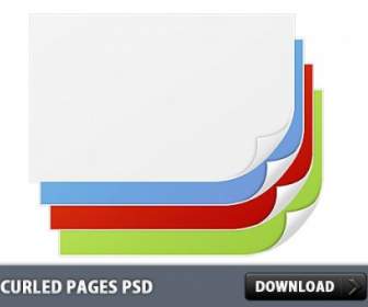 Curled Pages Free Psd File