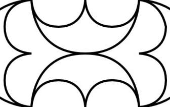 Kurven-Anglo-römischen Muster-ClipArt-Grafik