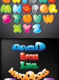 Cute Cartoon Of The Letters Vector