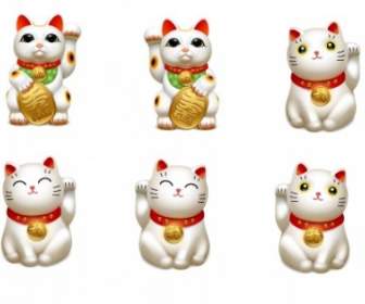 Nette Katze Symbole Icons Pack