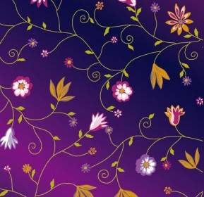 Cute Colorful Little Flowers Vector Background