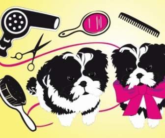 Süße Hunde-Beauty-salon