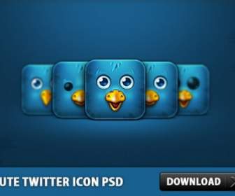 Cute Twitter Icon Free Psd