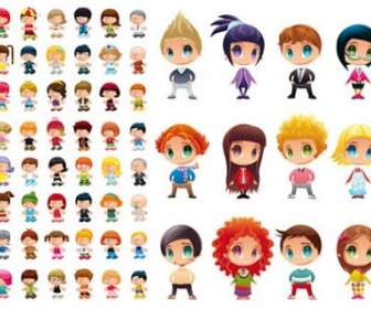 Personnages Mignons Vector