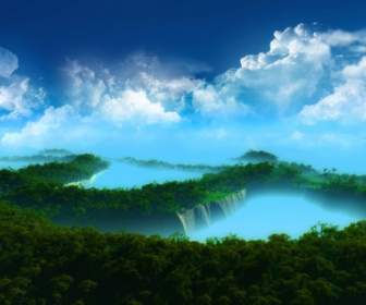 Cypress Lookout Wallpaper Photo Manipulated Nature