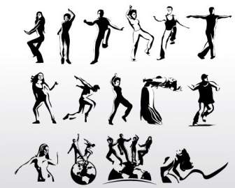 Collection De Silhouettes Dansantes