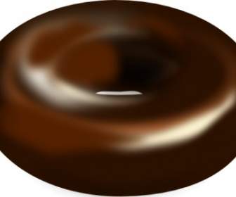 Dunkle Schokoladen Donut-ClipArt