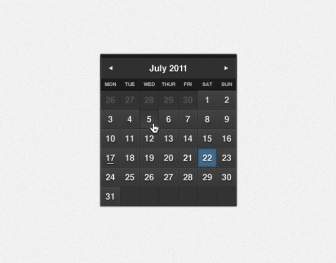 Dark Formal Calendar Psd